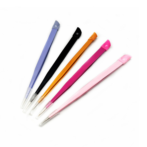 Manicure multifunctional tweezers with double heads with silicone press stick decals alloy diamond jewelry diamond clip hand account tool