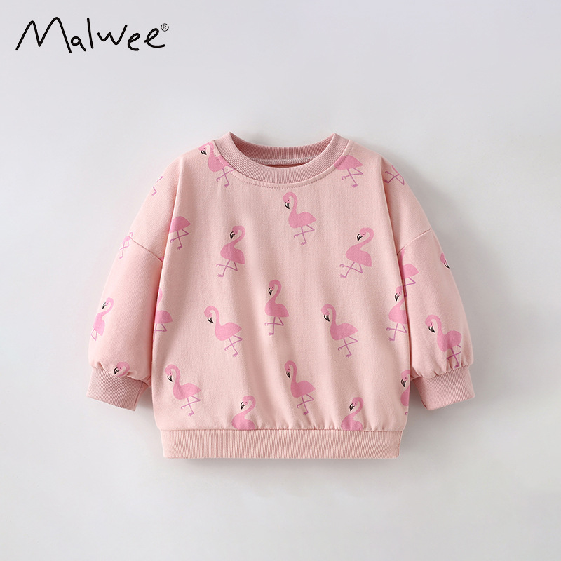 Mawlee niñas suéter de otoño nuevo estilo europeo y americano camisa de cuello redondo casual para niños de manga larga base ropa de niños
