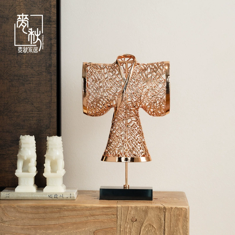 QY новая китайская металлическая сплавная вырезка, украшения одежды династий Тан и Сунь, античный стиль, высококачественная модель, дисплей для входа в комнату