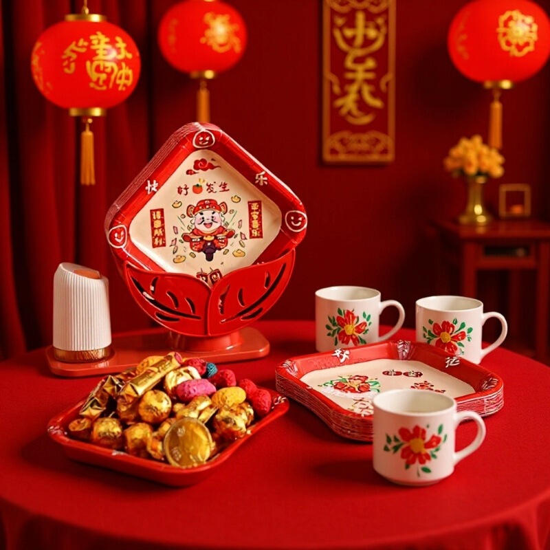 Party Disposable Paper Plates 6inch Household Table Scraps Holiday Paper Plates Wholesale Thickeneded Disposable Spit Plates