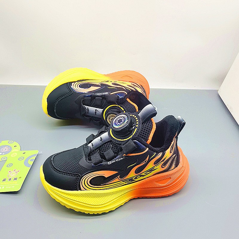 27-31 Tales de piel de niños invierno más grueso zapatos para niños 2023 nuevos zapatos para niños ociosos diarios