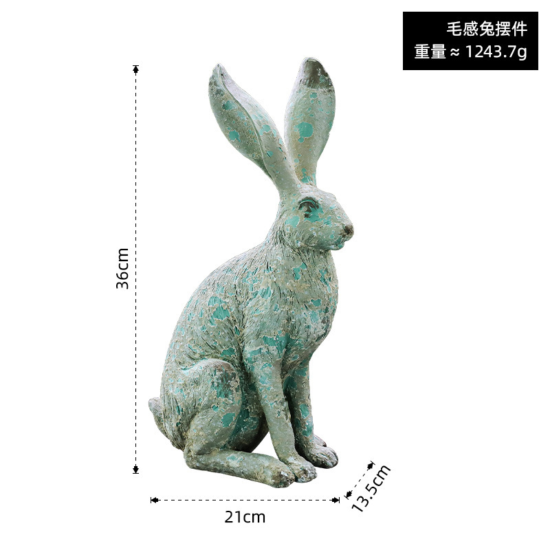 美式树脂复活节兔子仿真动物雕塑摆件花园草坪造景布置幼儿园绿化|undefined
