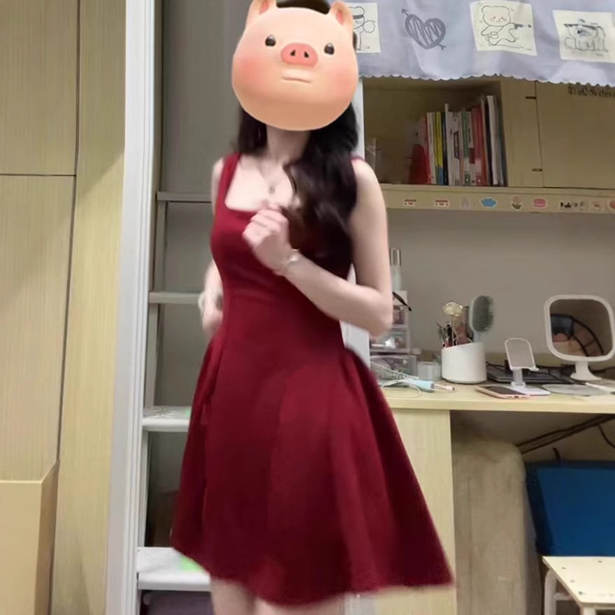 Red summer dress