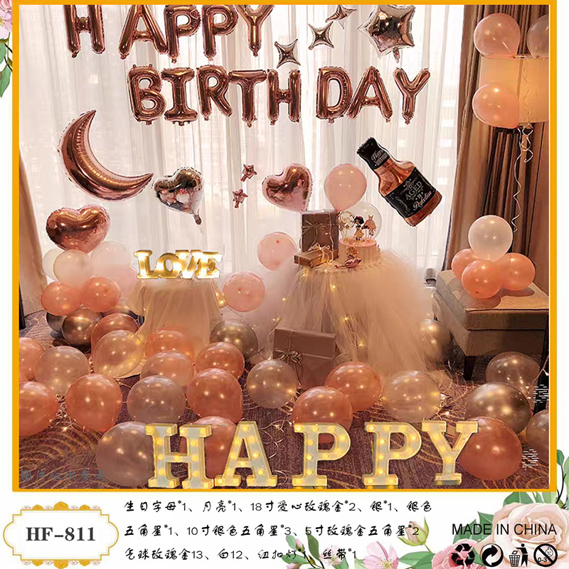 Cumpleaños DE LOS NIÑOS globo traje partido escena diseño suministros niños y niñas cumpleaños dibujos animados película aluminio Fondo decoración la pared