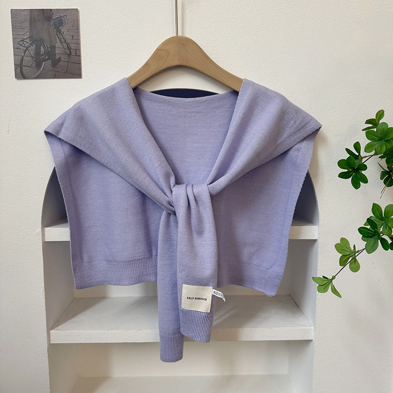 Chal de punto de alta calidad, todo fósforo, delgado, cuello falso, nicho, color sólido, estilo occidental, cintura, chal de moda, chaleco pequeño