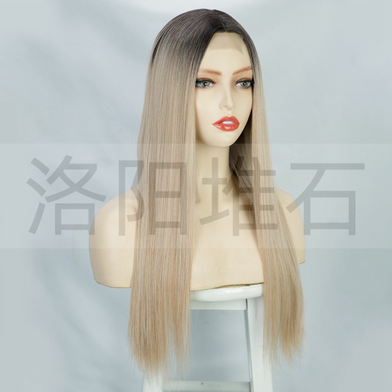 240g Weight Fashion Style Wigs Ladies Wigs Long Straight Hair Chemical Fiber Headgear Wigs Wholesale 4