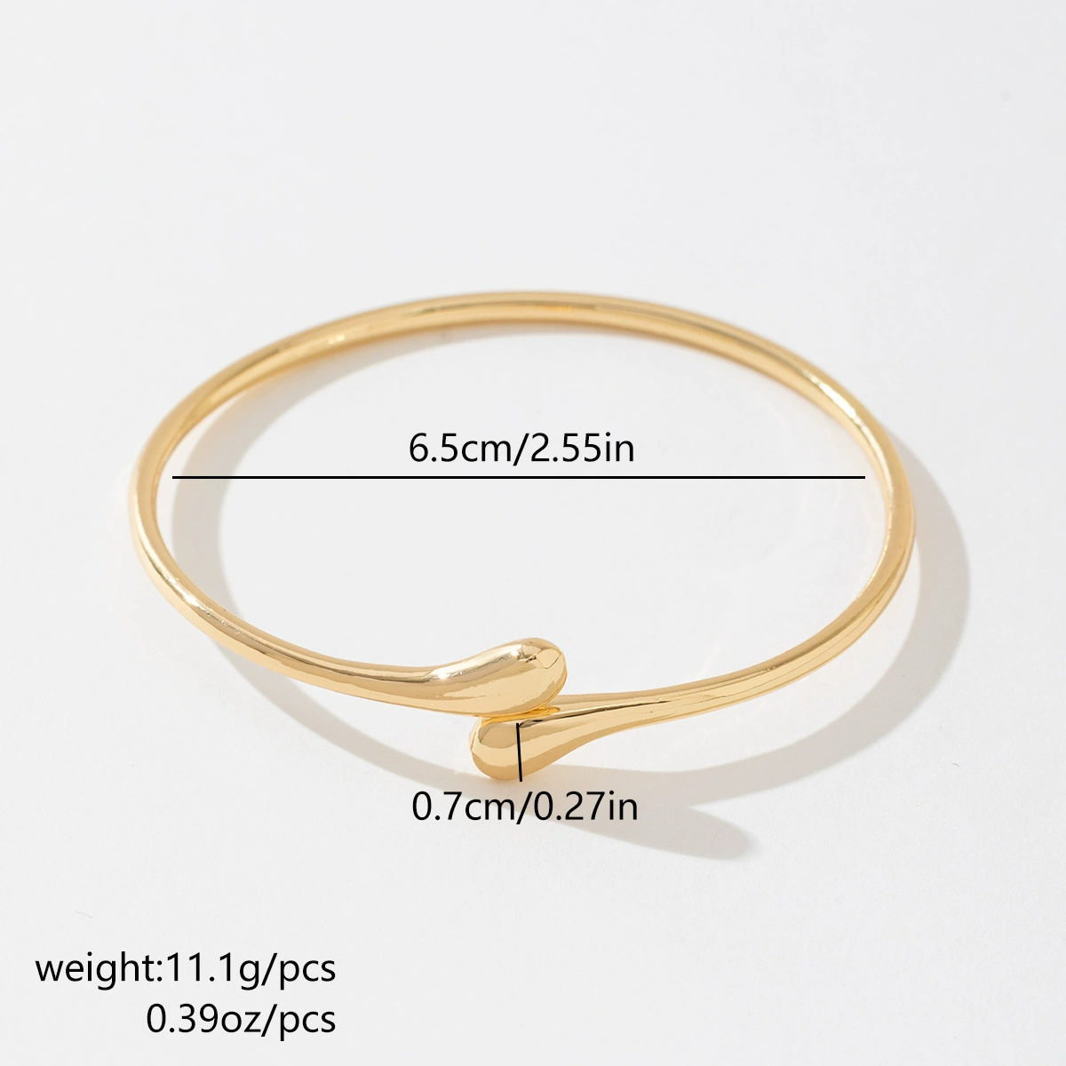 Женский браслет из золотистого металла, стиль light luxury, на заказ