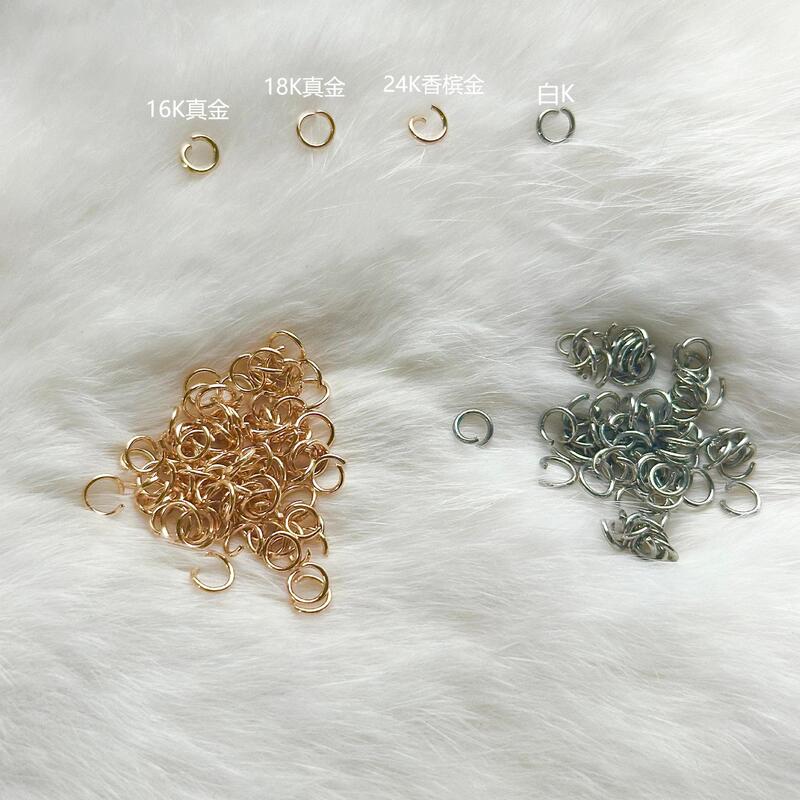 18K Gold-Plated 3-5mm Single Circle Filigree Inlaid Song Brocade Hair Accessory Parts from Ti Hui Manufacturer