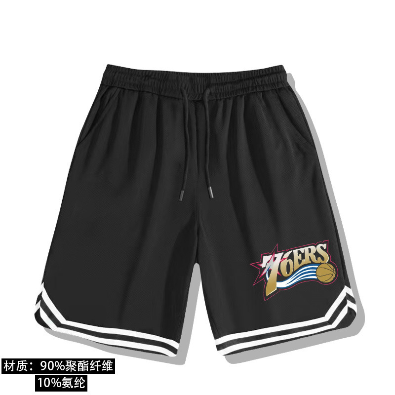 76Ers Iverson Basketball Quick-Dry Sports Fitness Shorts Summer Youth Loose Casual Five-Point Shorts 76Ers Iverson Basketball Quick-Dry Sports Fitness Shorts Summer Youth Loose Casual Five-Point Shorts