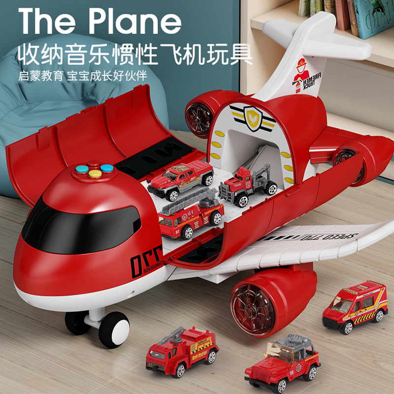 Super Large Children's Plane Toy Educational Boy 3 to 4 Years Old Baby Car Multi-function Drop-resistant Set Boy