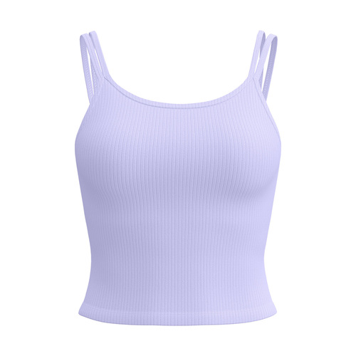 Juyitang new striped shoulder strap vest soft high elastic breathable U-shaped beautiful back fixed chest pad sports vest