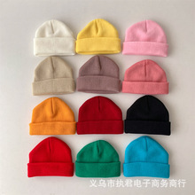韩国宝宝毛线帽ins韩版婴儿针织护耳秋冬0-6个月保暖婴幼儿帽子潮
