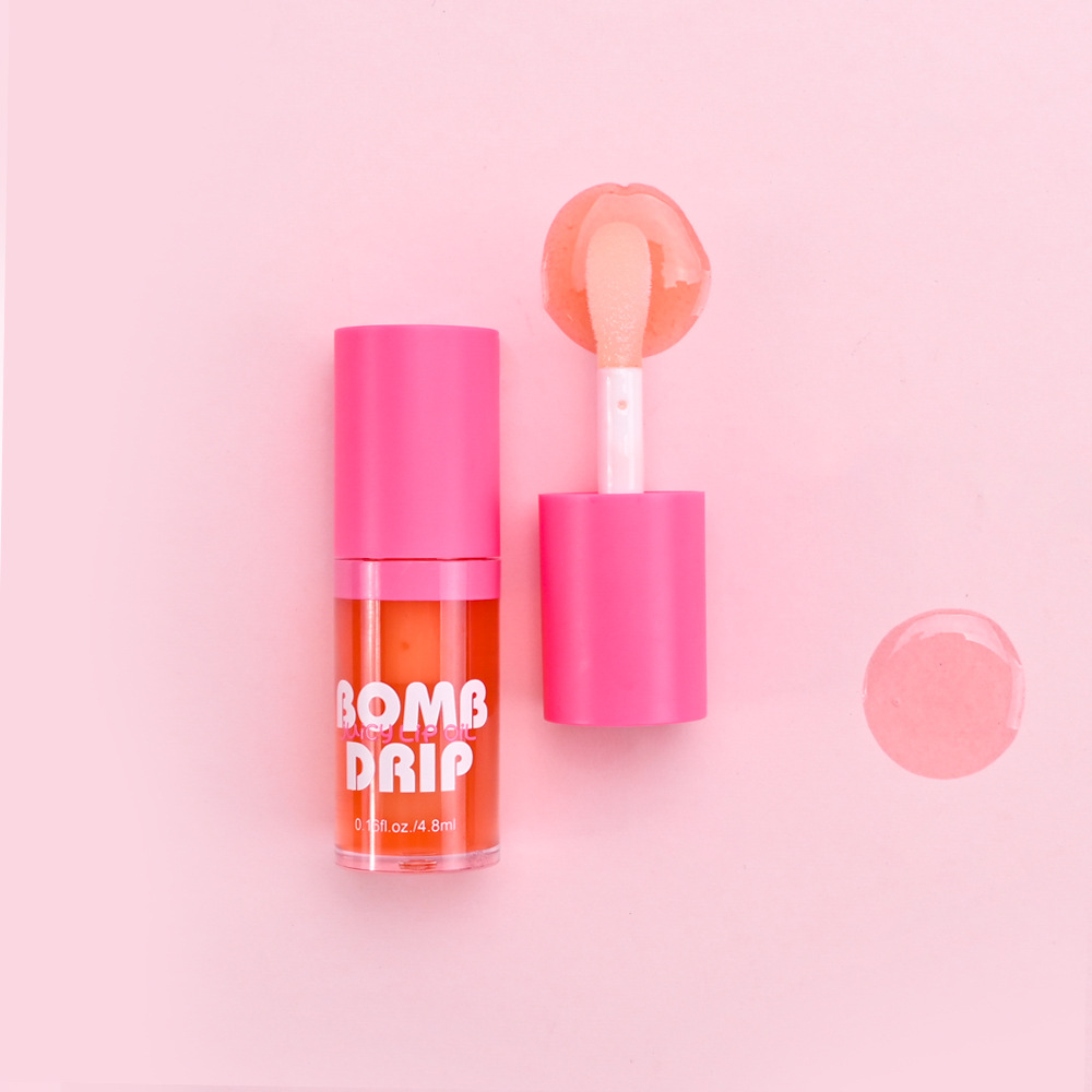 Cross-border e-commerce logo-free hydrating lip oil, light-toned liquid lip gloss, large brush lip oil, lip care undefined