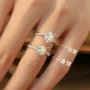 女星直播纯银莫桑石钻戒