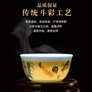 Оптовая оптовая большая чашка из куриного цилиндра антикварная Daming Chenghua Dou Cai Тонкий шинный продукт чашки владелец одной чашки кунг-фу чайная чашка керамика