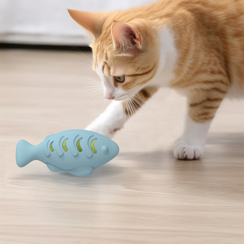 Cross-border New Pet Toy Cat Mint Toy Interactive Fish Leakage Toy Self-relief Feeding Artifact