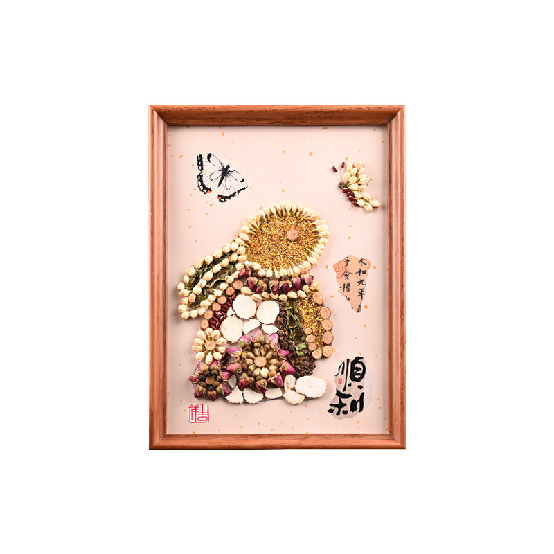 無形文化遺産漢方薬の香り絵画 DIY 中国風コラージュ素材パッケージ健康手作り中秋節コミュニティチームビルディング活動|undefined