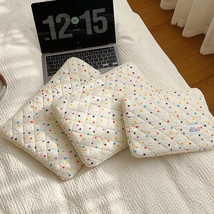 South Korea ins style polka dot cute 11-inch liner bag Apple laptop bag cute tablet ipad storage bag