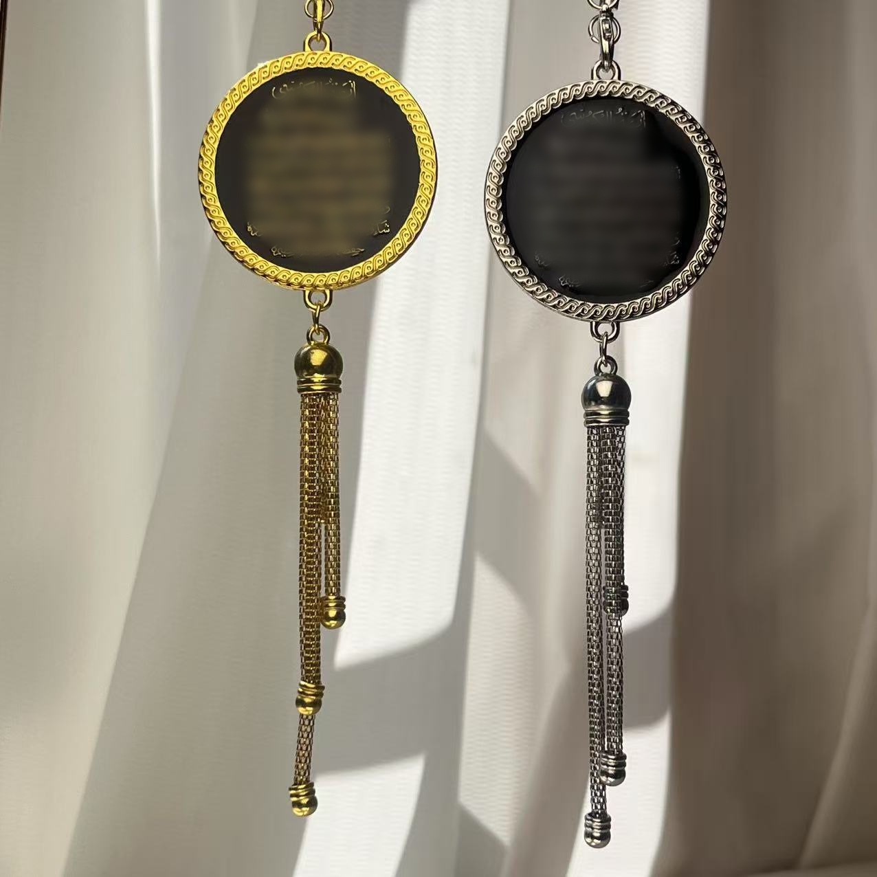Cross-Border Middle East and Southeast Asia Zinc Alloy Car Seat Prayer Beads Scripture Car Hanging Ornament Car Accessory Source Factory