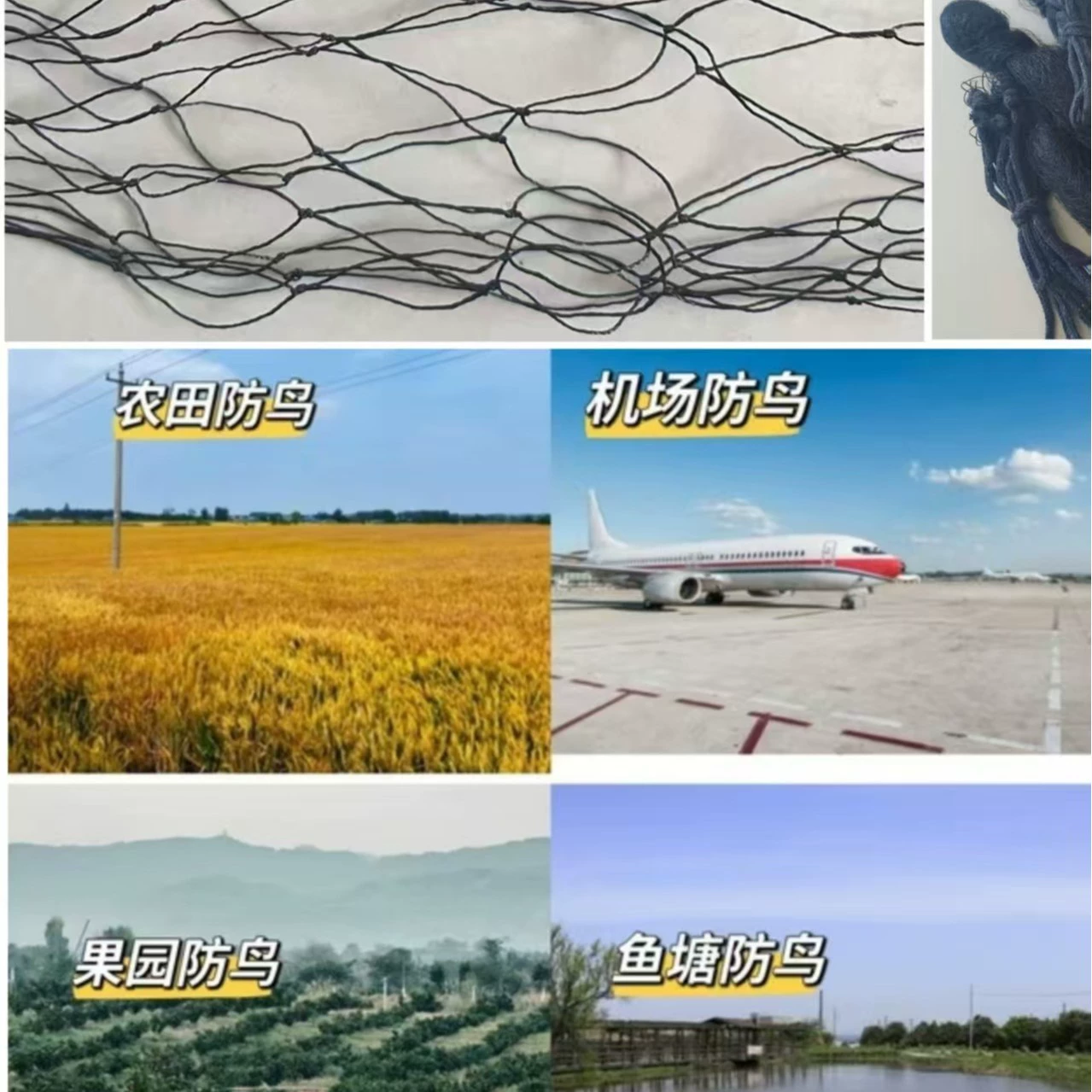 Трансграничная поставка, аэропорт, сетка для защиты от птиц, сад, рыбный пруд, небесная сетка, сетка для защиты от птиц, черная нейлоновая сетка для защиты от птиц