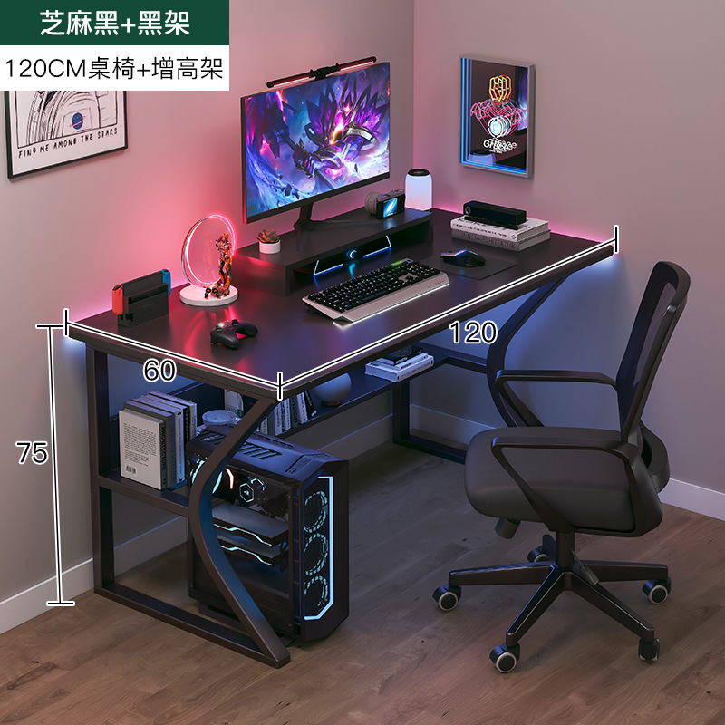 Escritorio compacto para computadora | Mesa simple para hogar, dormitorio o gaming | Escritorio moderno de estudio