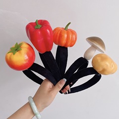 Three-dimensional vegetable headband creative original personality funny radish pepper eggplant green vegetable headband women's hair accessories hairpin
