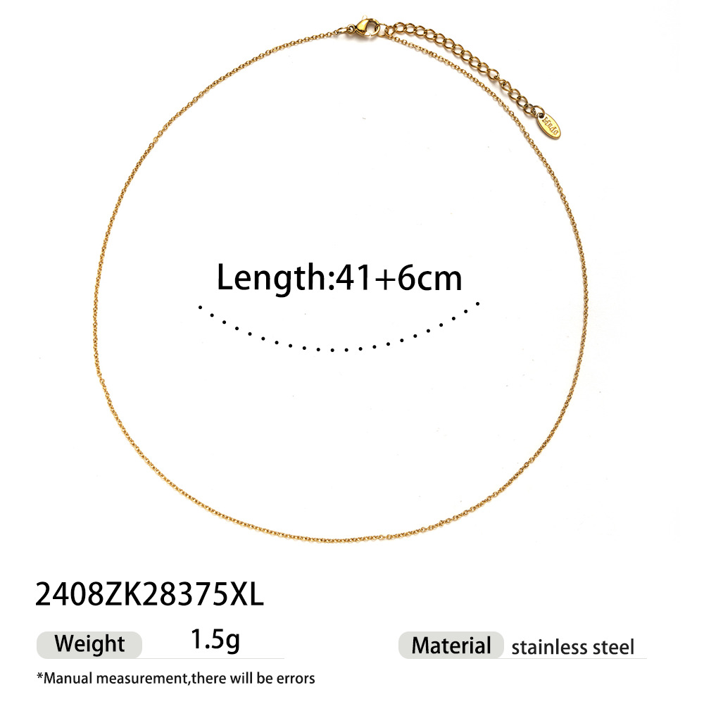 Taena collar de acero de titanio europeo y americano apilado con sentido de alta gama moda para mujer cadena de clavícula minimalista joyería explosiva transfronteriza al por mayor