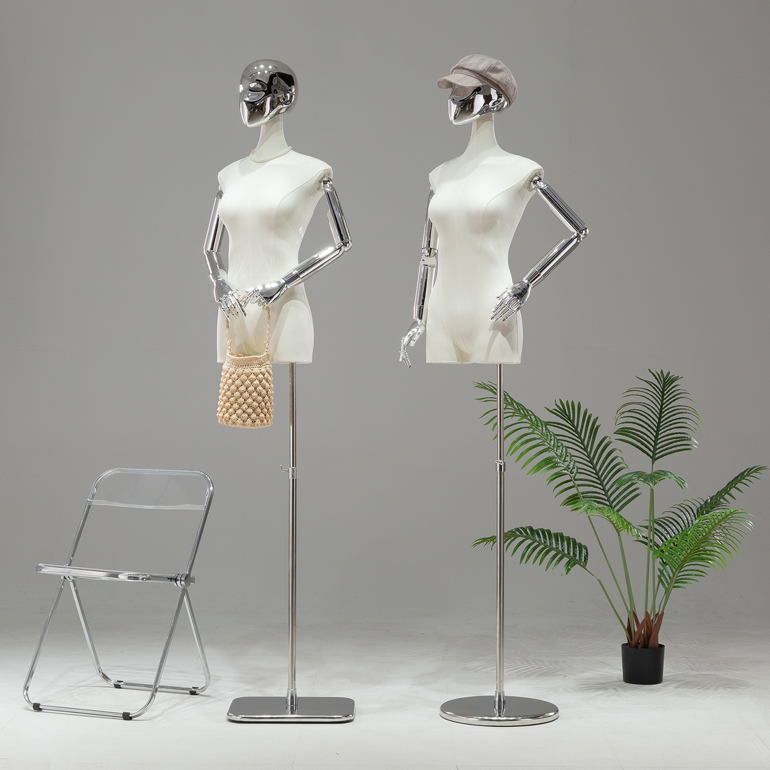 Maniquí Femenino de Busto con Clavícula de Plástico para Tiendas de Ropa y Escaparates image 2
