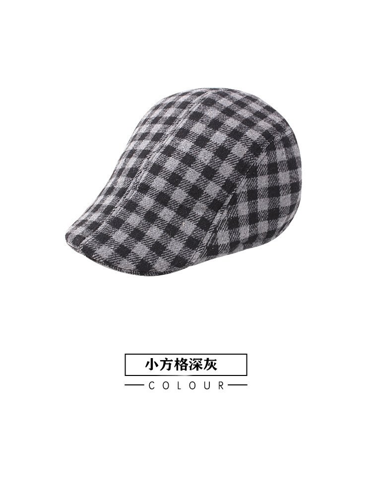 Otoño y invierno gorra de lengua de pato gran placas de la boina de la cabeza gorra de hombre de mediana edad gorra abuelo gorra de invierno