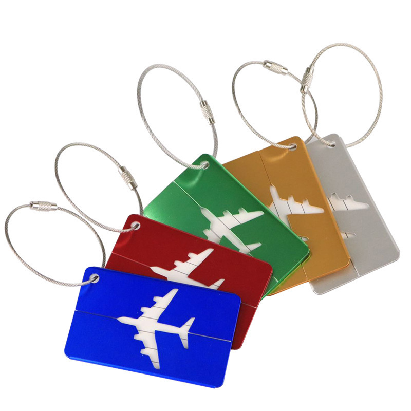 Viajar al extranjero, avión, aleación de aluminio, etiqueta de equipaje, equipaje, tarjeta de embarque, tarjeta de envío de metal