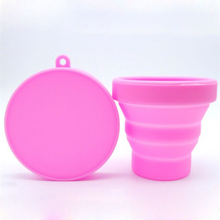 Silicone Foldable Water Cup Travel Mini Retractable Mouthwash Cup Menstrual Cup Storage Cleaning Disinfection Portable