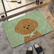 科技绒地垫创意油画小狗地垫玄关入户门垫卫生间吸水脚垫浴室地垫