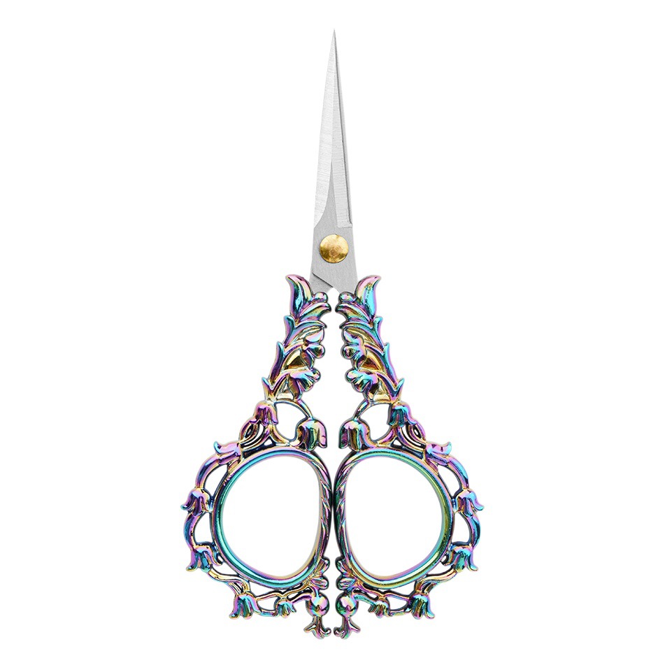 Tijeras pequeñas retro paquete de material puntiagudo de aleación de zinc hecho a mano tijeras pequeñas ventana flor bordada tijeras de Orquídea estudiante