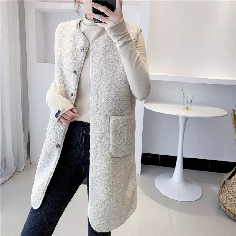 Spring long fashionable vest, jacket, mid-length, plus size, western style, oversize