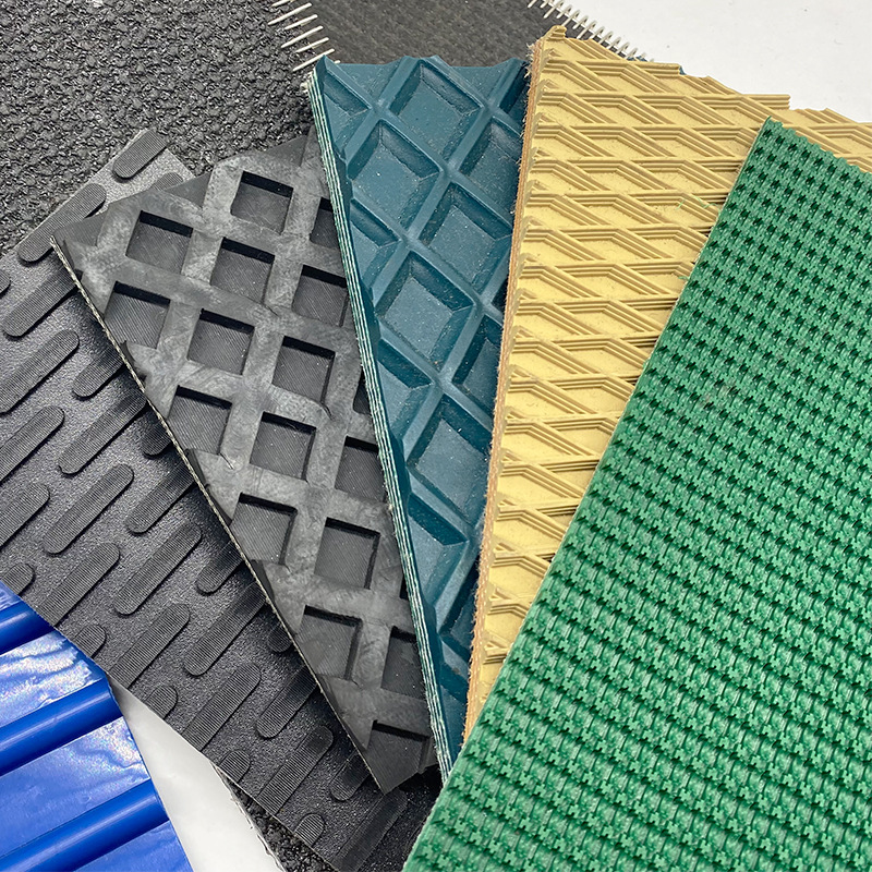 【蓝歌】输送带凸点绿色输送带  打孔输送带 pvc传送带厂家直供