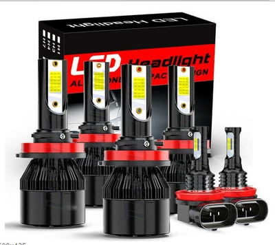 Low Beam Modified Headlights, Ön faralar - black-c6-h11-4-pcs-fog-lamp-h11-2-pcs