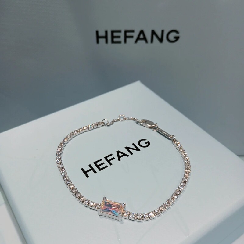 HEFANG He Aurora Sugar Cube Bracelet Light Luxury Elegant Simple Hand Rope Bracelet for Girlfriend 520 Gift HEFANG He Aurora Sugar Cube Bracelet Light Luxury Elegant Simple Hand Rope Bracelet for Girlfriend 520 Gift