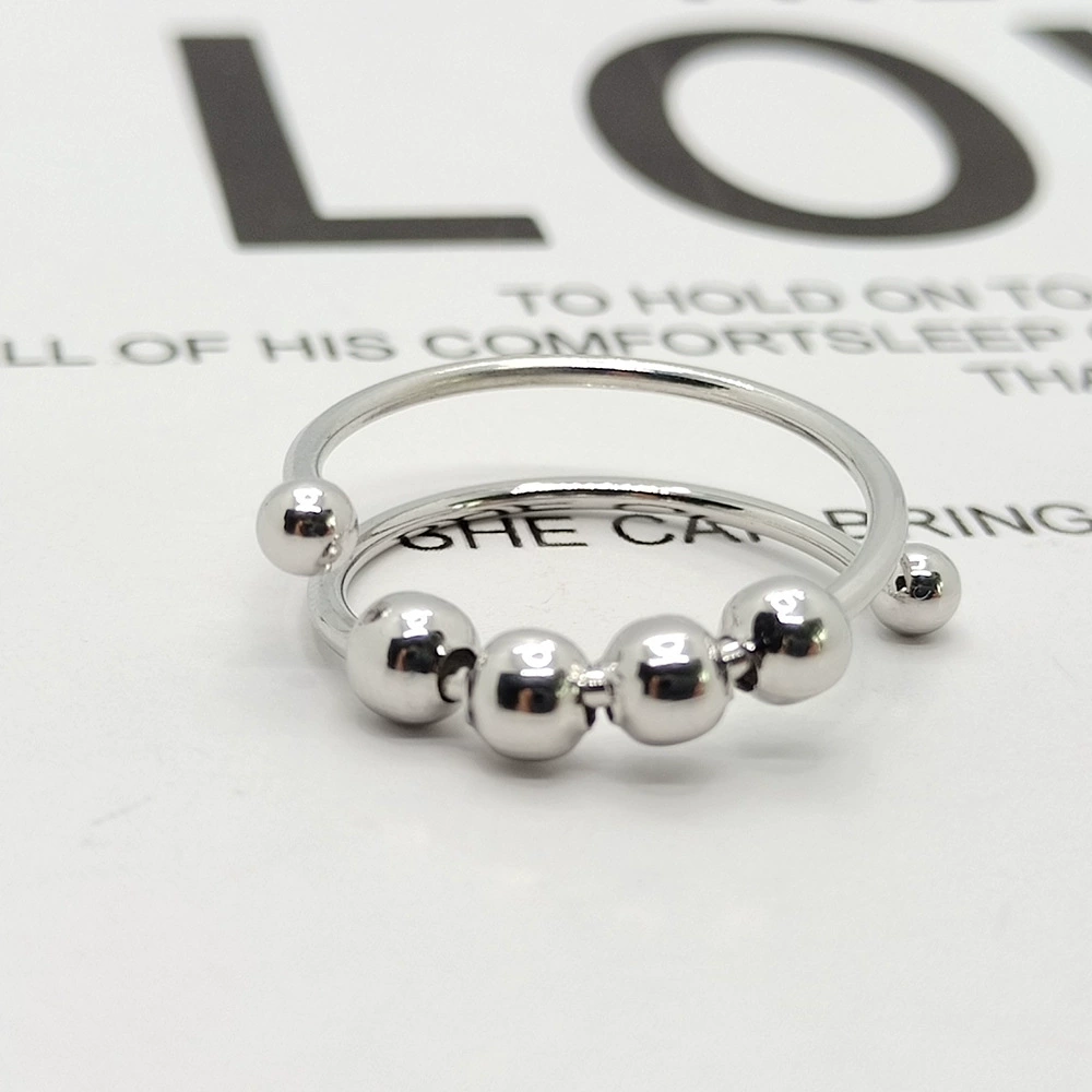 Round beads stainless steel, ring, (Cross-border trading), Amazon