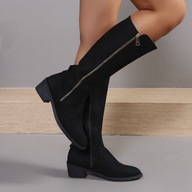Big size tall boots for women autumn and winter explosive leopard print tall single boots for women snow boots cotton boots_voghion.com