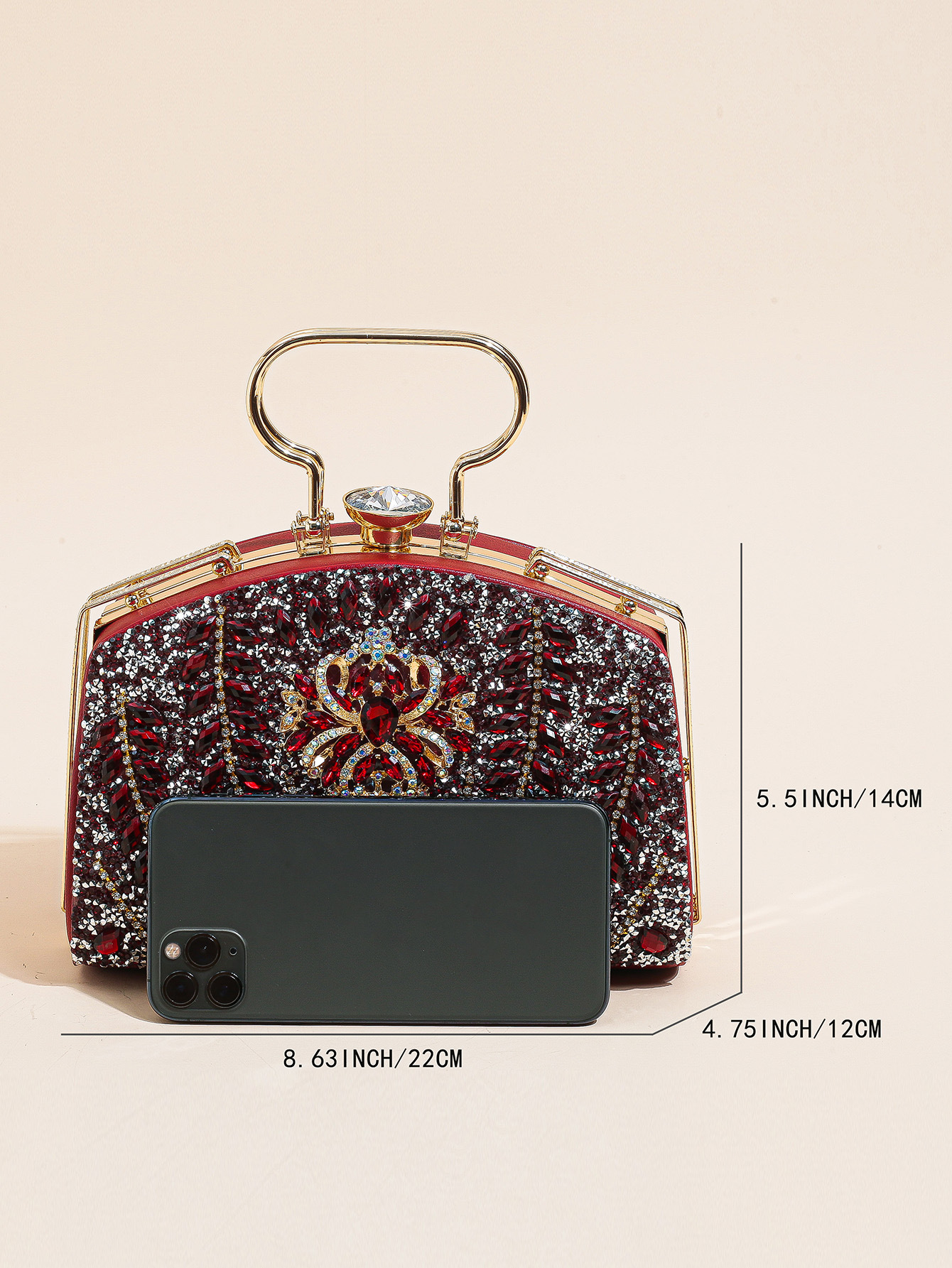 Women's Gender Patchwork, Diamond Design Pu Leather Solid Color Square Evening Bags