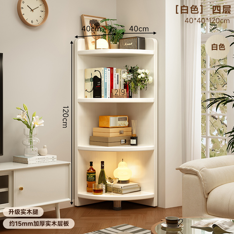 Estante de libros para niños de madera sólida estante de esquina estante de estante de piso bajo armario de almacenamiento armario de almacenamiento simple para estudiantes sin espacio librería
