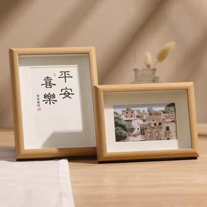 Factory Wholesale Hollow Photo Frame Wooden Stereo Hollow 1.5cm DIY Handmade Specimen Photo Frame