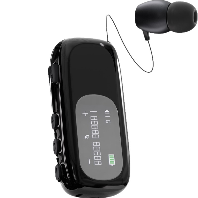 K75 ビジネスラベリア Bluetooth ヘッドセット格納式ワイヤレス高速充電 Bluetooth ヘッドセットデジタルディスプレイ超長バッテリー寿命|undefined