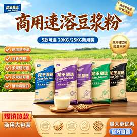 龙王纯豆浆粉早餐商用原味批发速溶无蔗糖学校早餐店纯豆粉