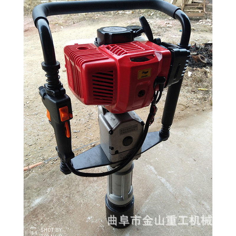 中型两冲程打桩机 汽油栽柱子打桩机 多用途手提震动式打桩机