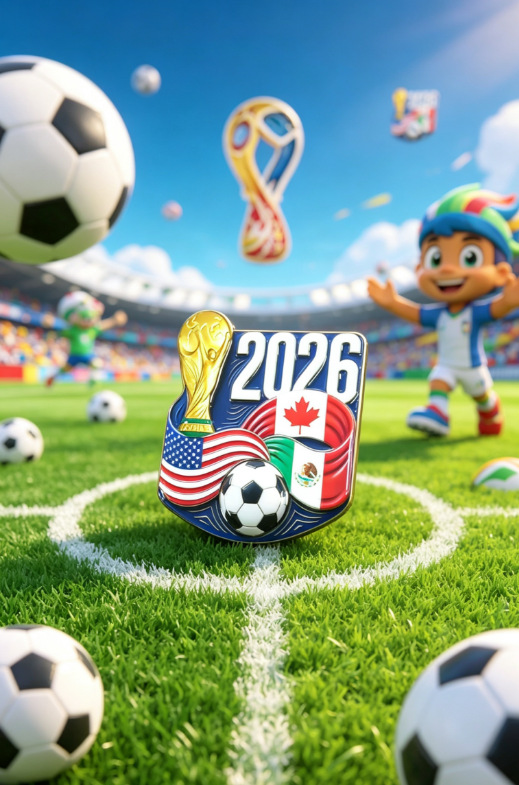 2026 Estados Unidos, Canadá, México, broche de la Copa del Mundo, aleación de goteo de aceite, recuerdos, actividades deportivas, accesorios, mochila