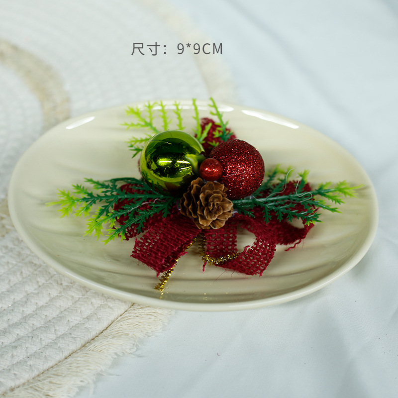 Simulación de frutas de Navidad arco de fruta roja fruta de Navidad árbol de Navidad pinos colgante atmósfera suministros de decoración
