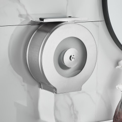 Stainless steel toilet paper holder large roll paper holder hotel bathroom hand towel holder sanitary paper holder hand soap towel holder wall-mounted