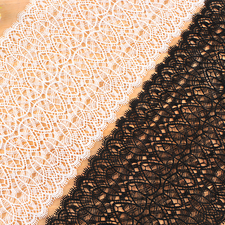 幅15CMのポリエステル製水溶性刺繍カーテン、ロリータ風レース装飾、衣料品・カーテン・布地装飾用