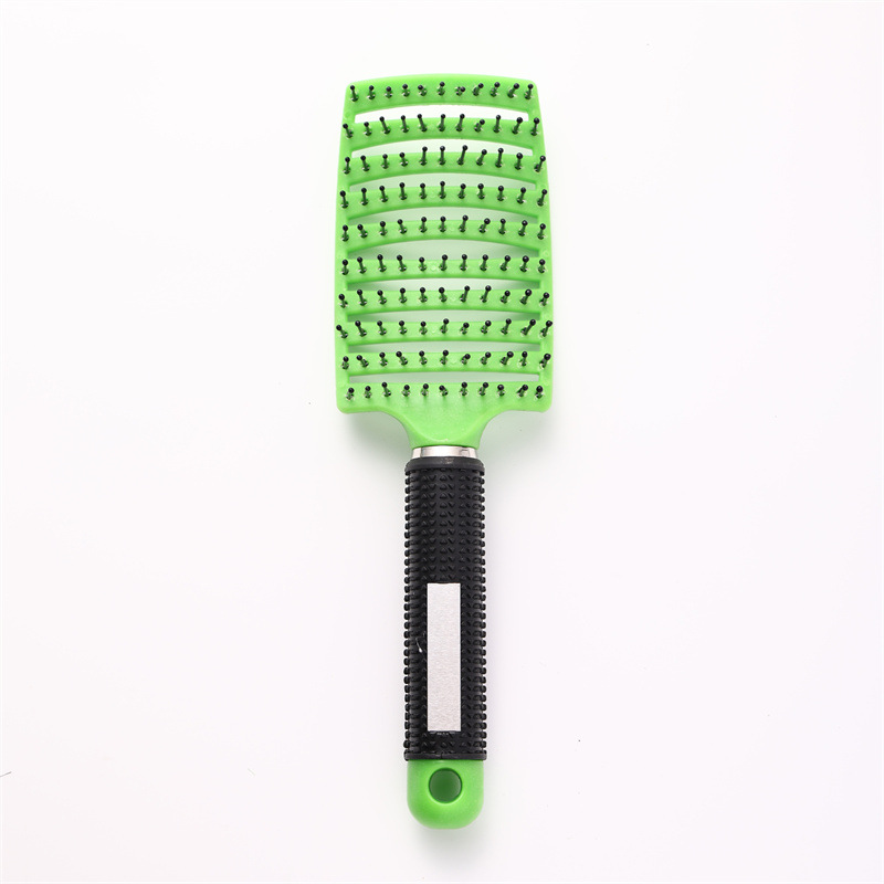 Green monofilament [rubber-coated large curved comb]
